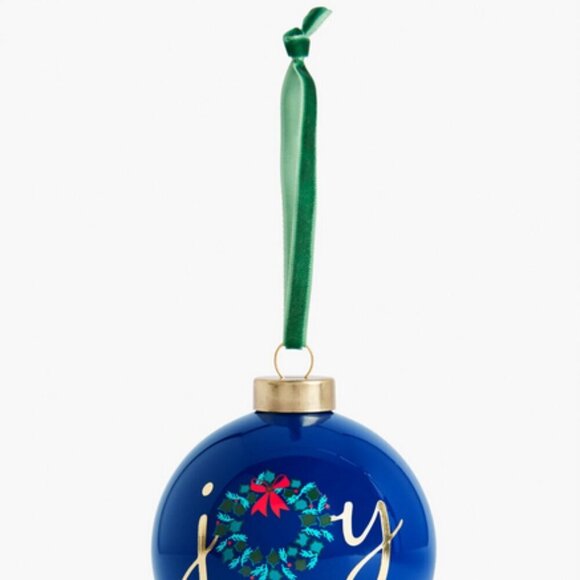 TALBOTS Joyful Blue Ornament Set of 2 - Picture 7 of 10
